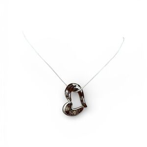 Alan K Silver and Brown Pendant Necklace